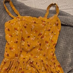 Xhilaration Mustard Floral Dress